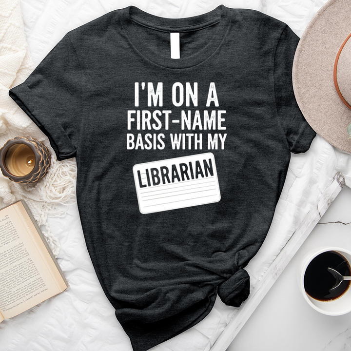 first name librarian unisex tee