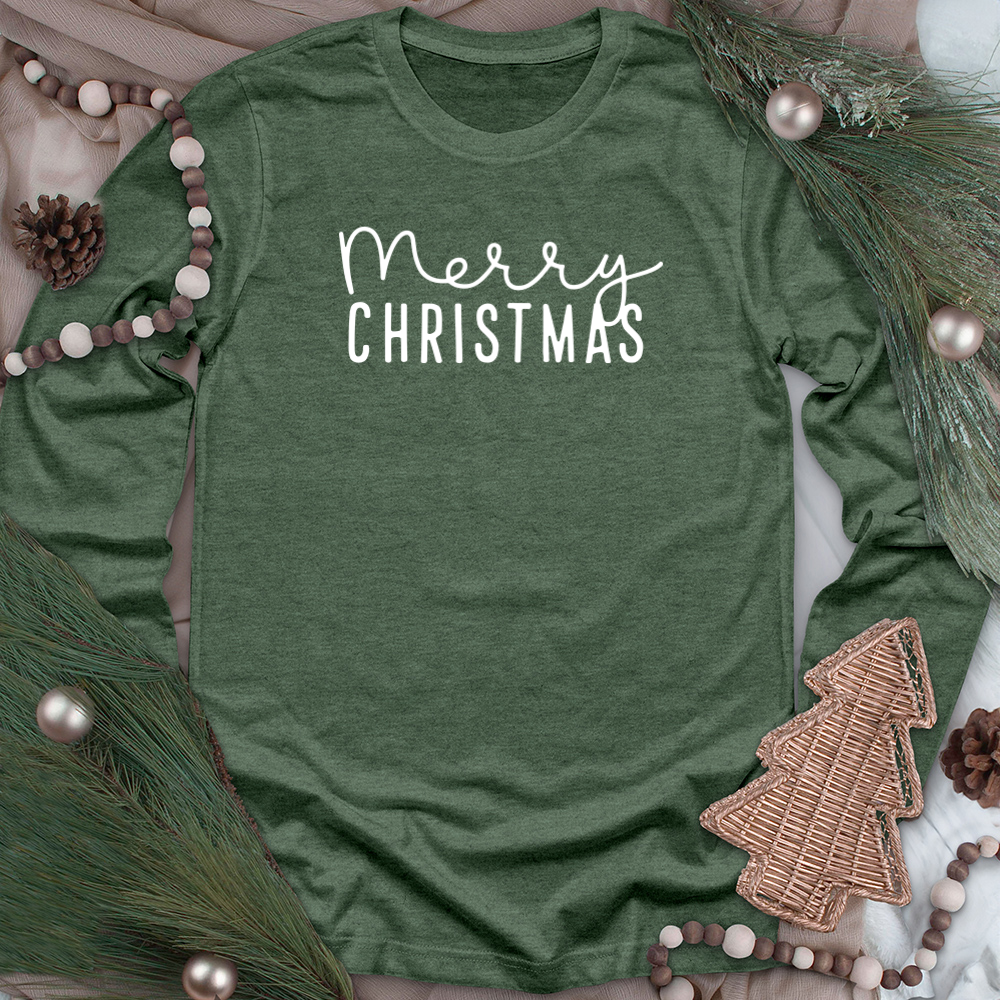merry christmas long sleeve unisex tee