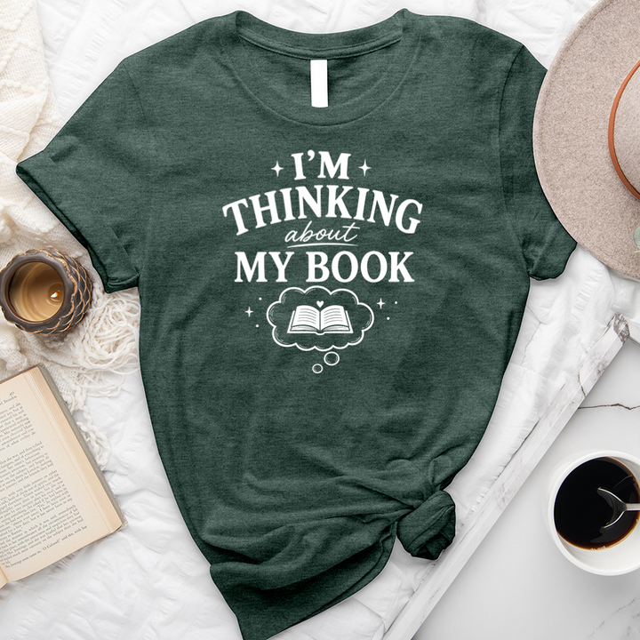 thinking about my book unisex tee