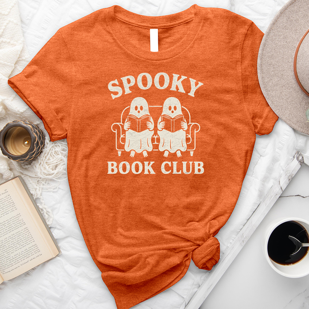 spooky book club light unisex tee