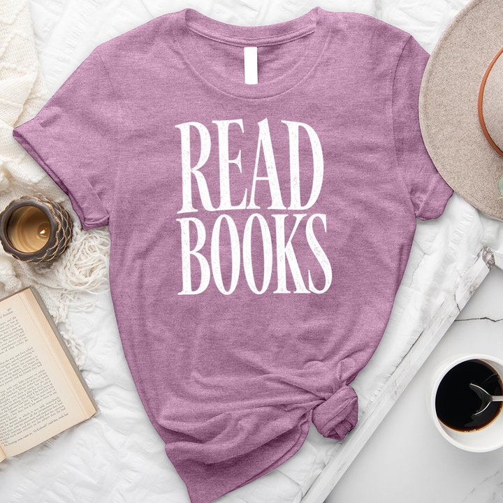 white read books unisex tee
