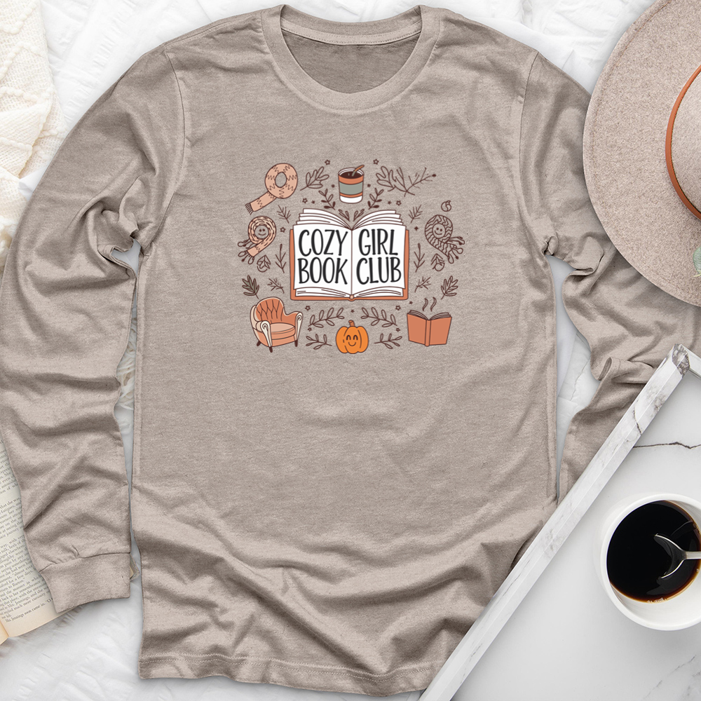 cozy girl book club long sleeve unisex tee