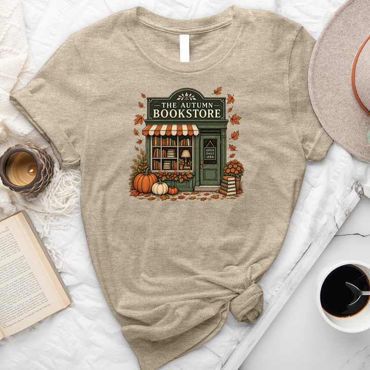 the autumn bookstore unisex tee