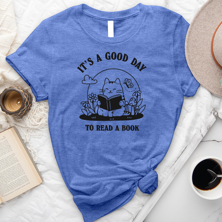 good day to read cat unisex tee