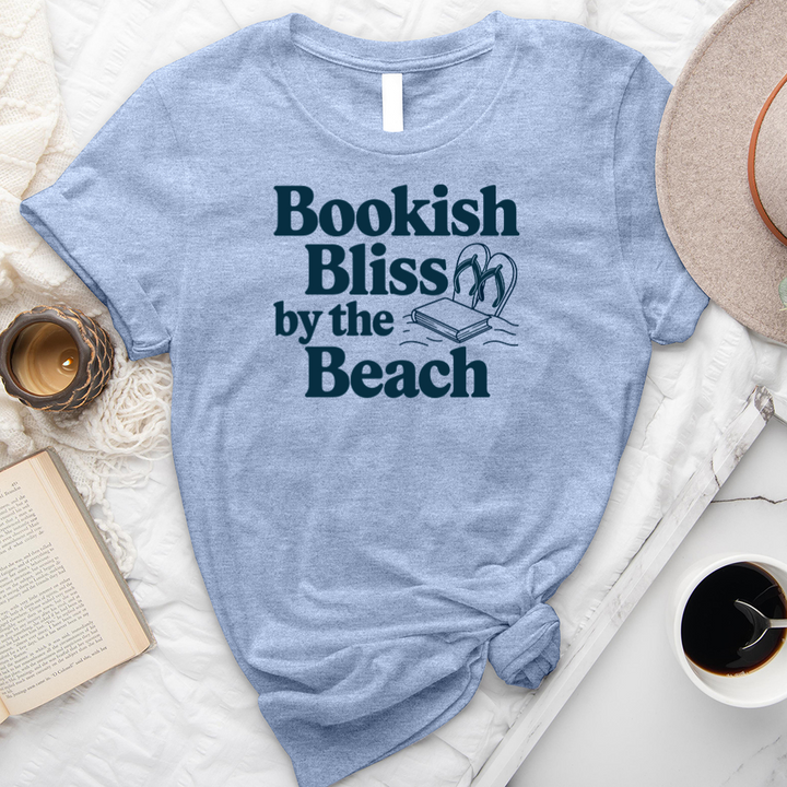 bookish bliss by the beach unisex tee
