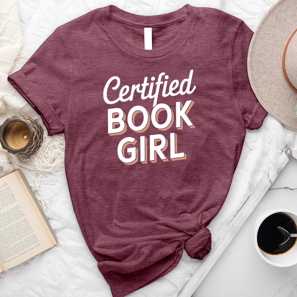 certified book girl unisex tee