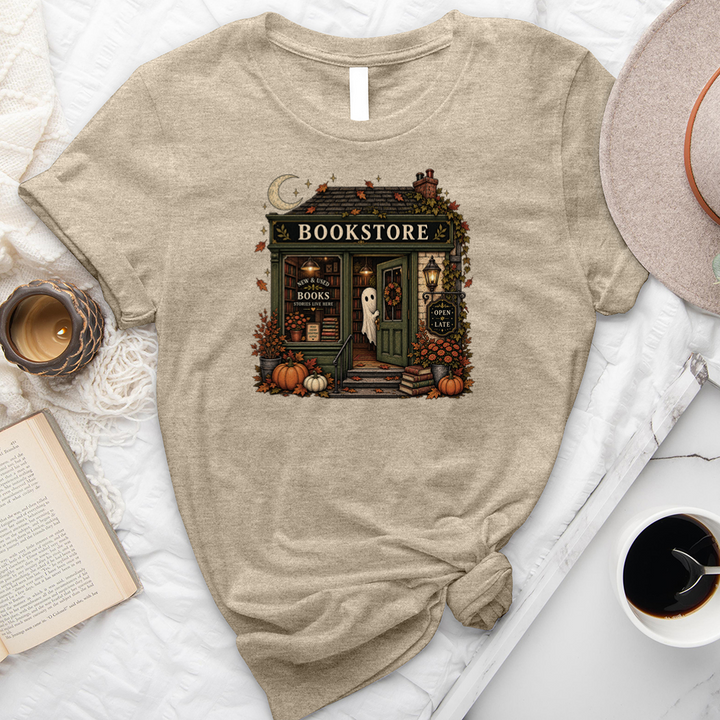 ghost bookstore unisex tee