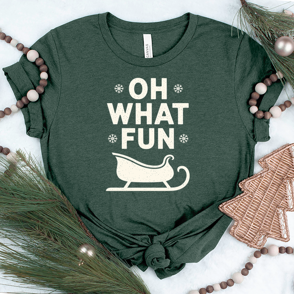 oh what fun sleigh unisex tee