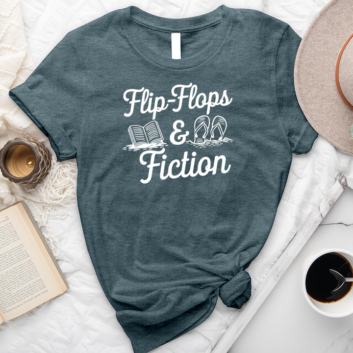 flip flops and fiction unisex tee