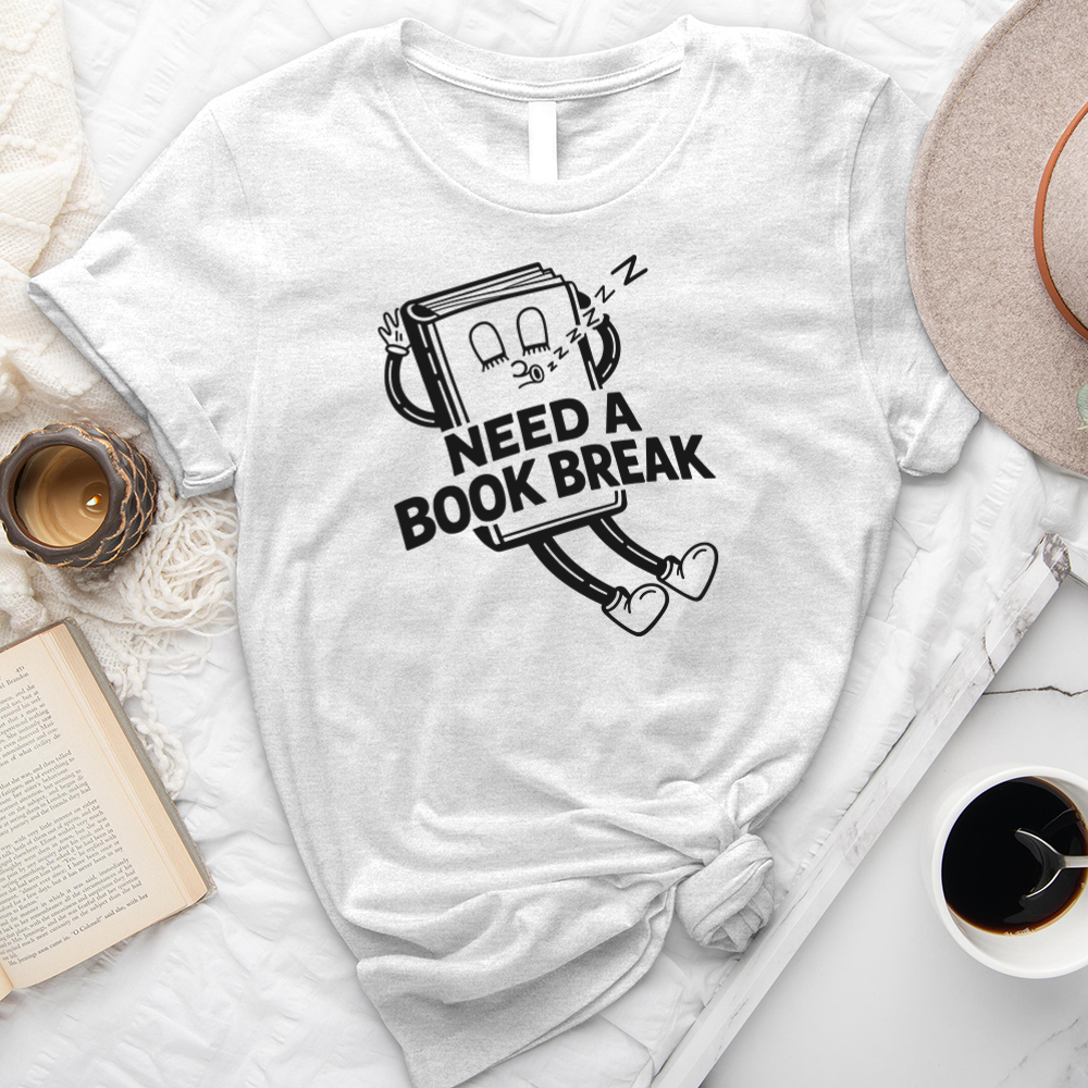 need a book break unisex tee