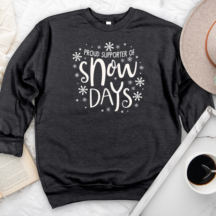 snow days premium crewneck sweatshirt