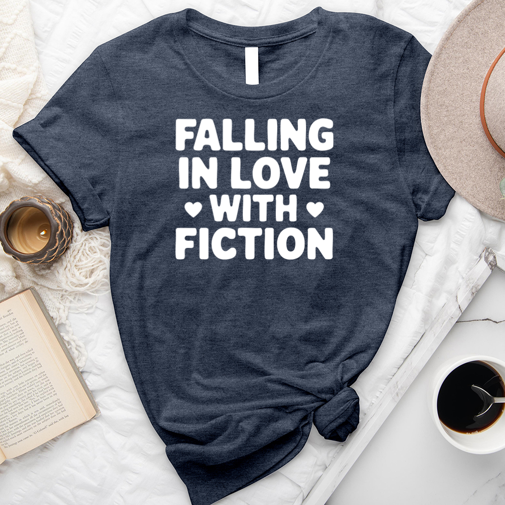 falling in love with fiction unisex tee