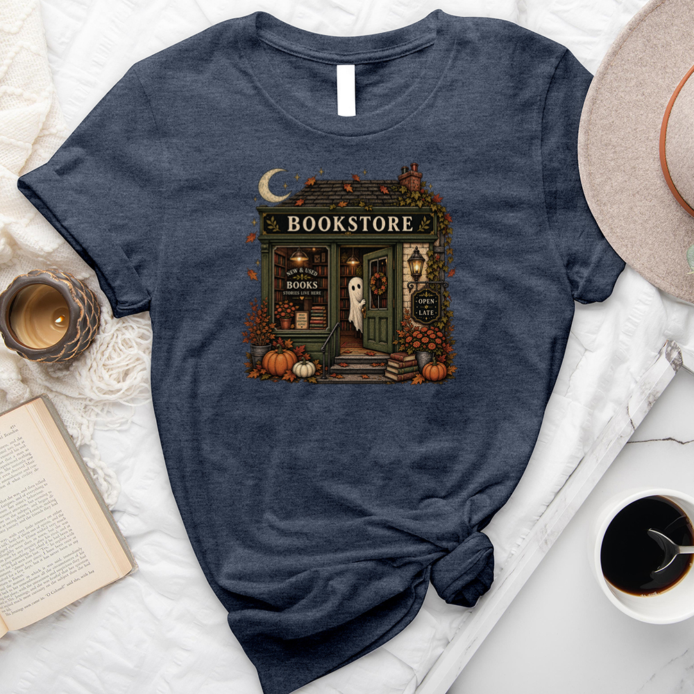 ghost bookstore unisex tee