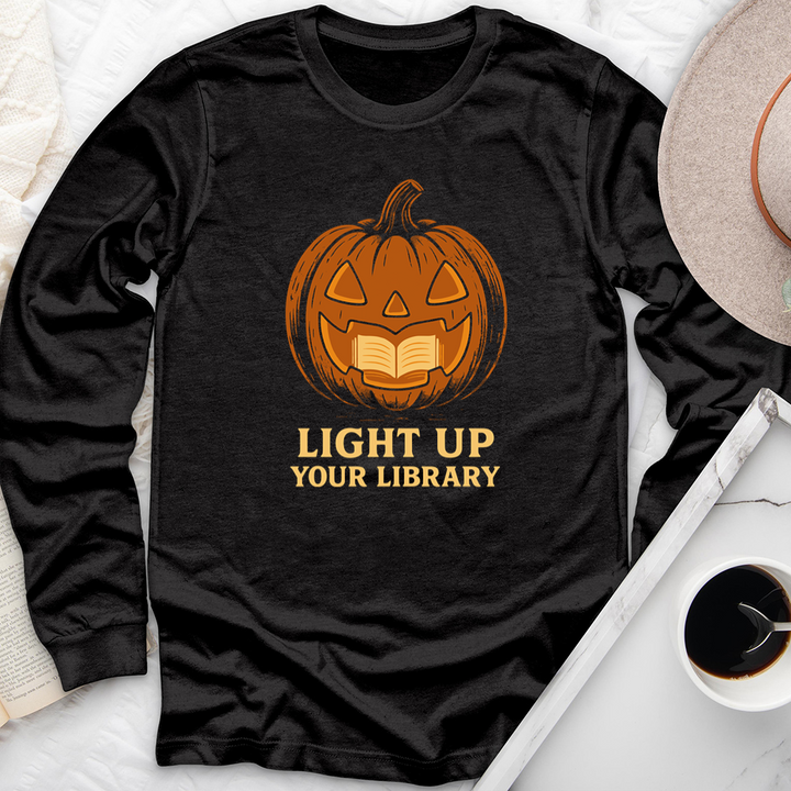 light up your library long sleeve unisex tee