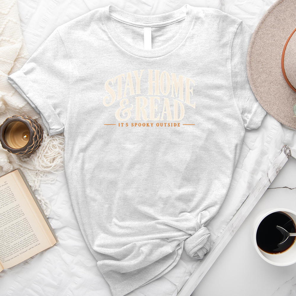 stay home and read unisex tee