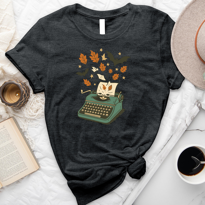 autumn typewriter unisex tee