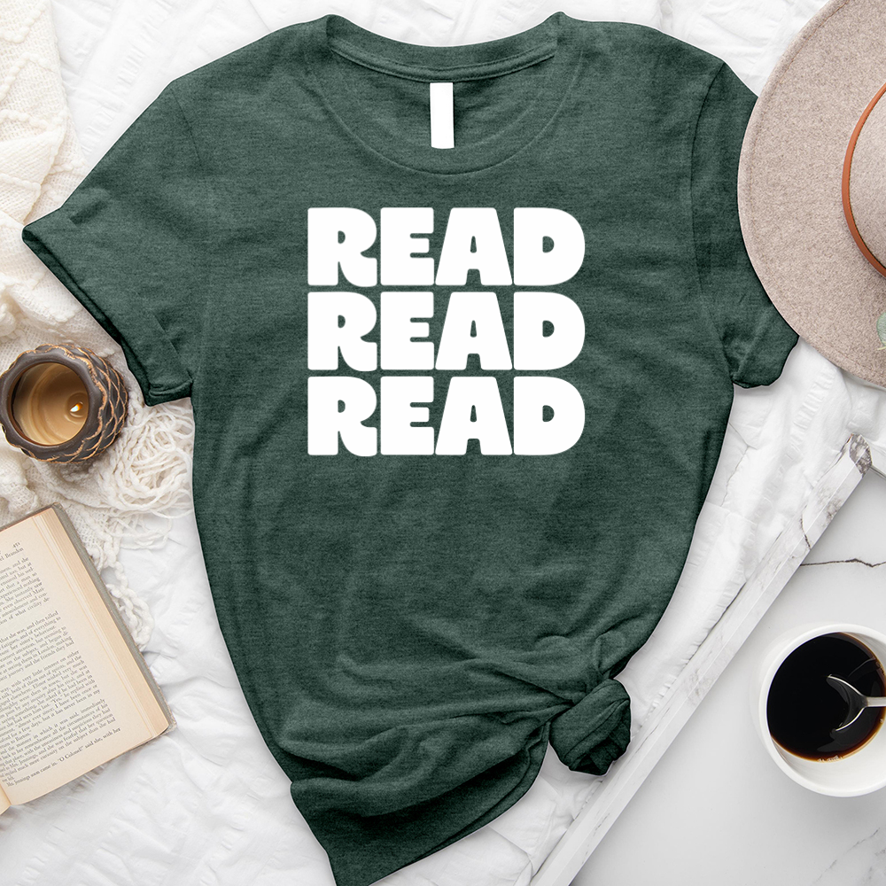 bold read read read unisex tee