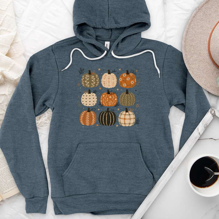 nine pattern pumpkins premium hoodie sweatshirt