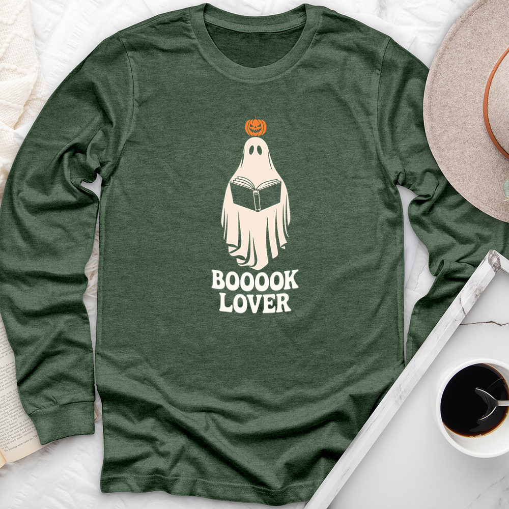 boook lover ghost long sleeve unisex tee