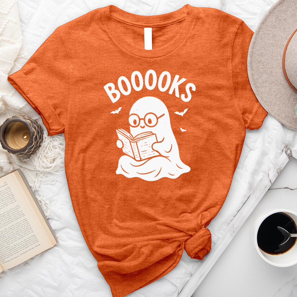 cute ghost reading booooks unisex tee