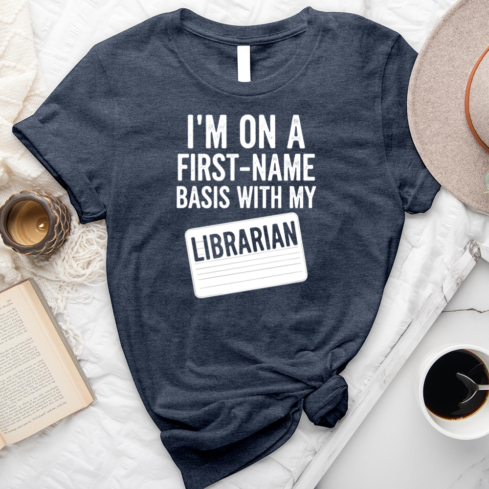 first name librarian unisex tee