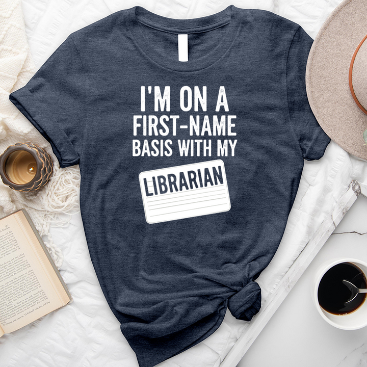 first name librarian unisex tee