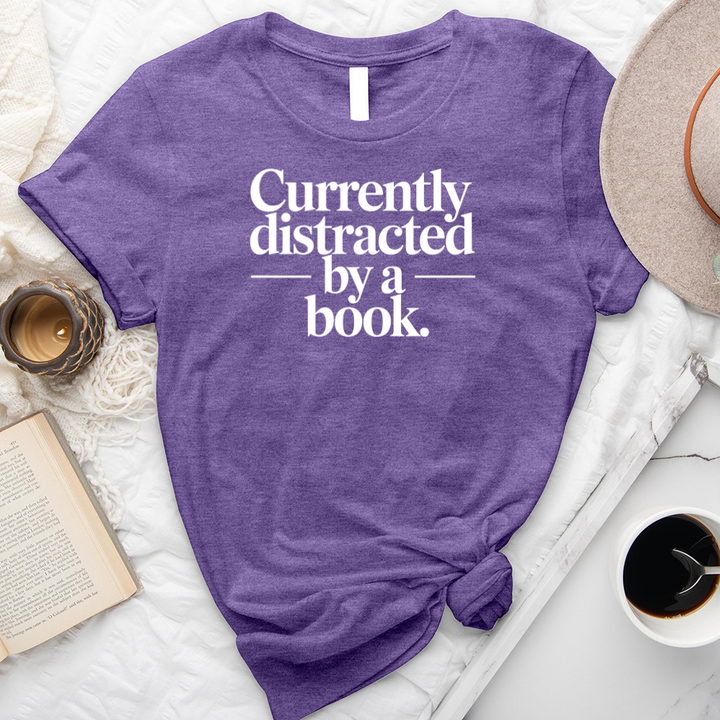 currently distracted by a book unisex tee