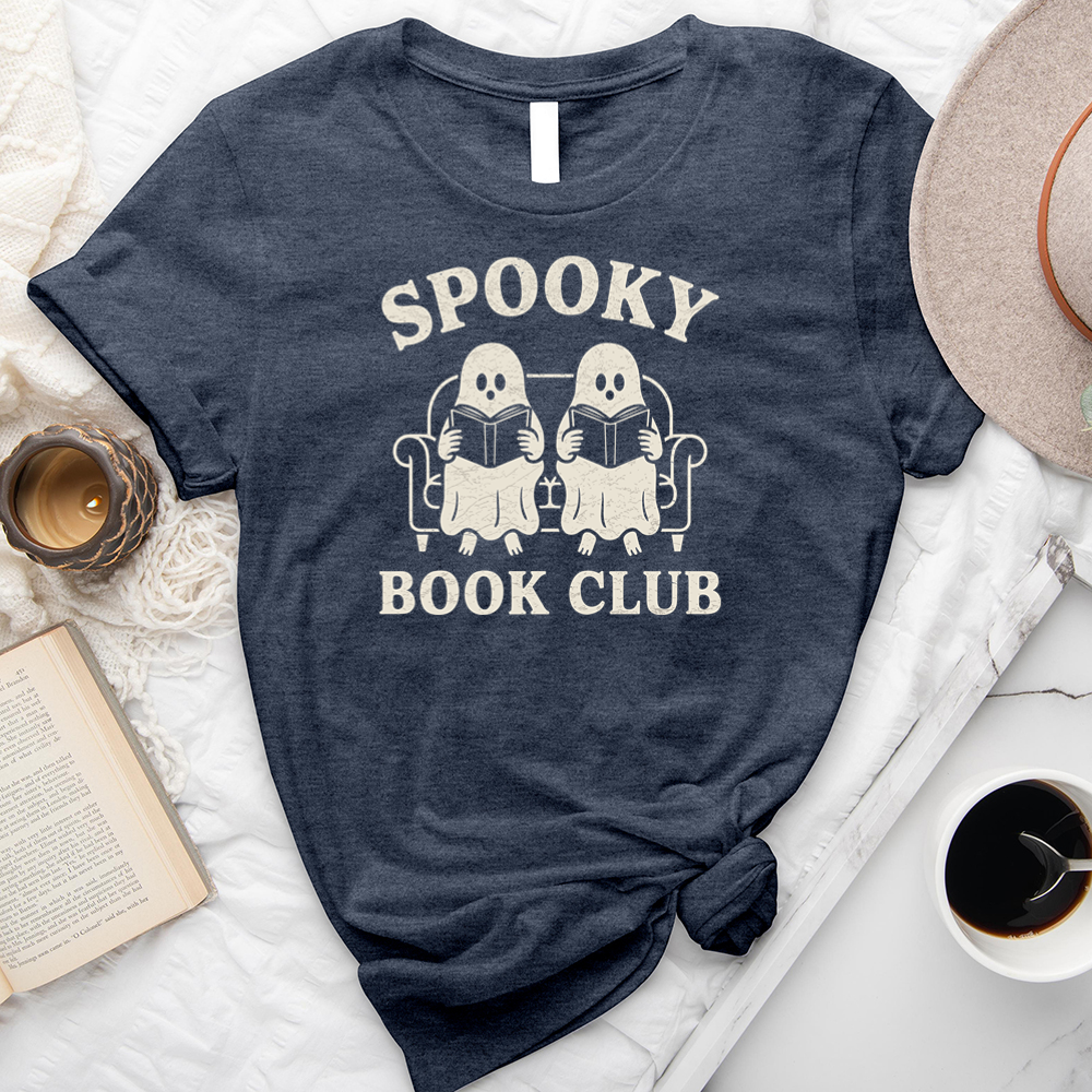 spooky book club light unisex tee