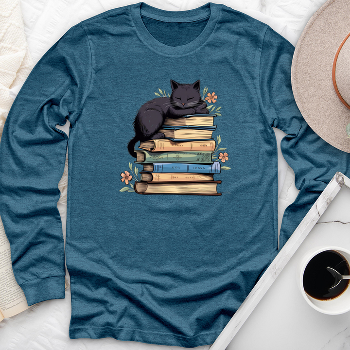 curl up and read unisex long sleeve tee