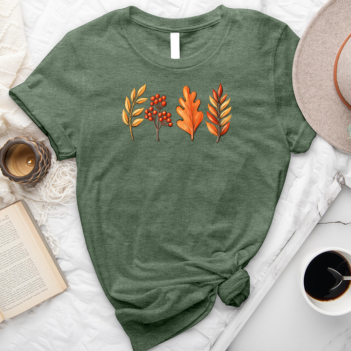 leaf row unisex tee