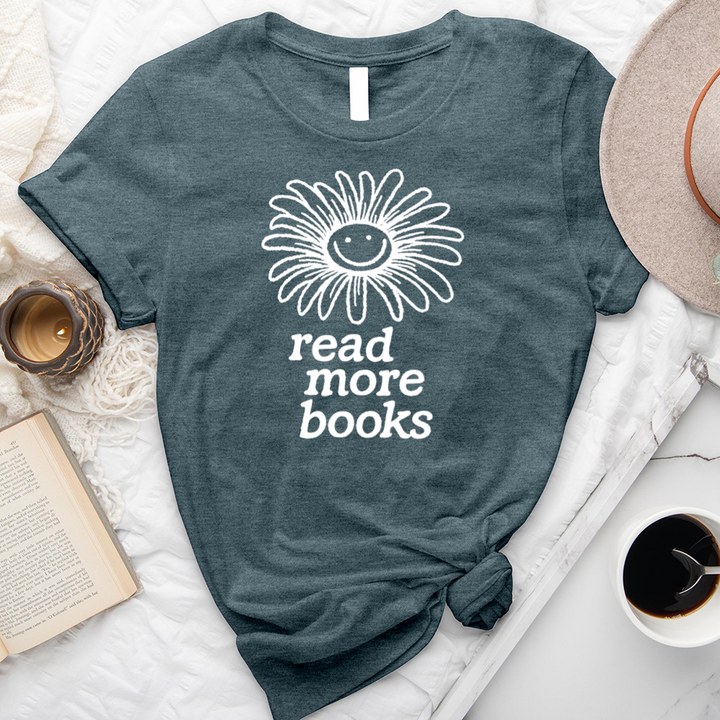 read more books flower unisex tee