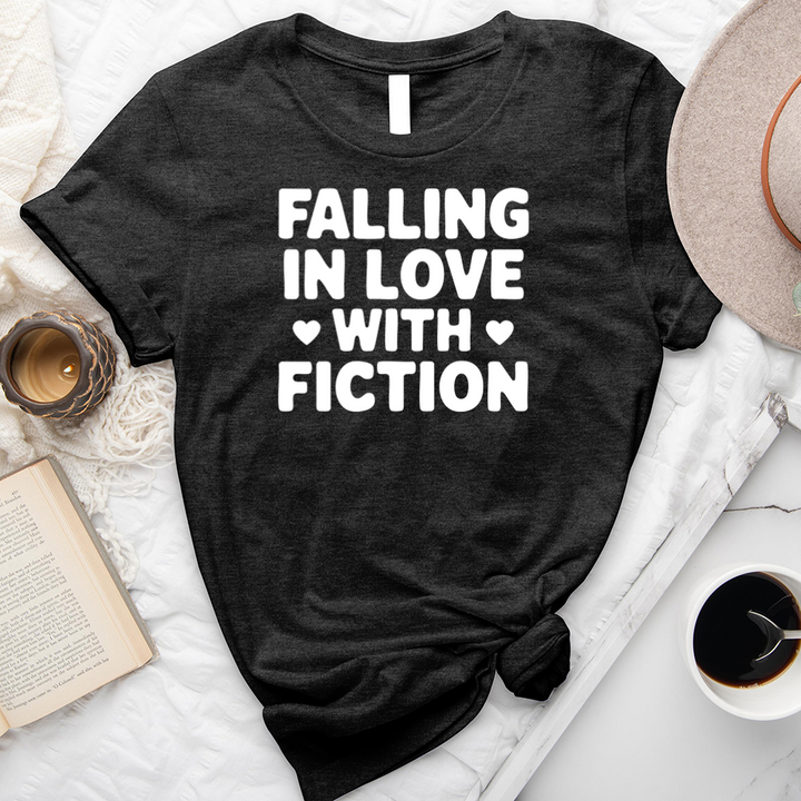 falling in love with fiction unisex tee