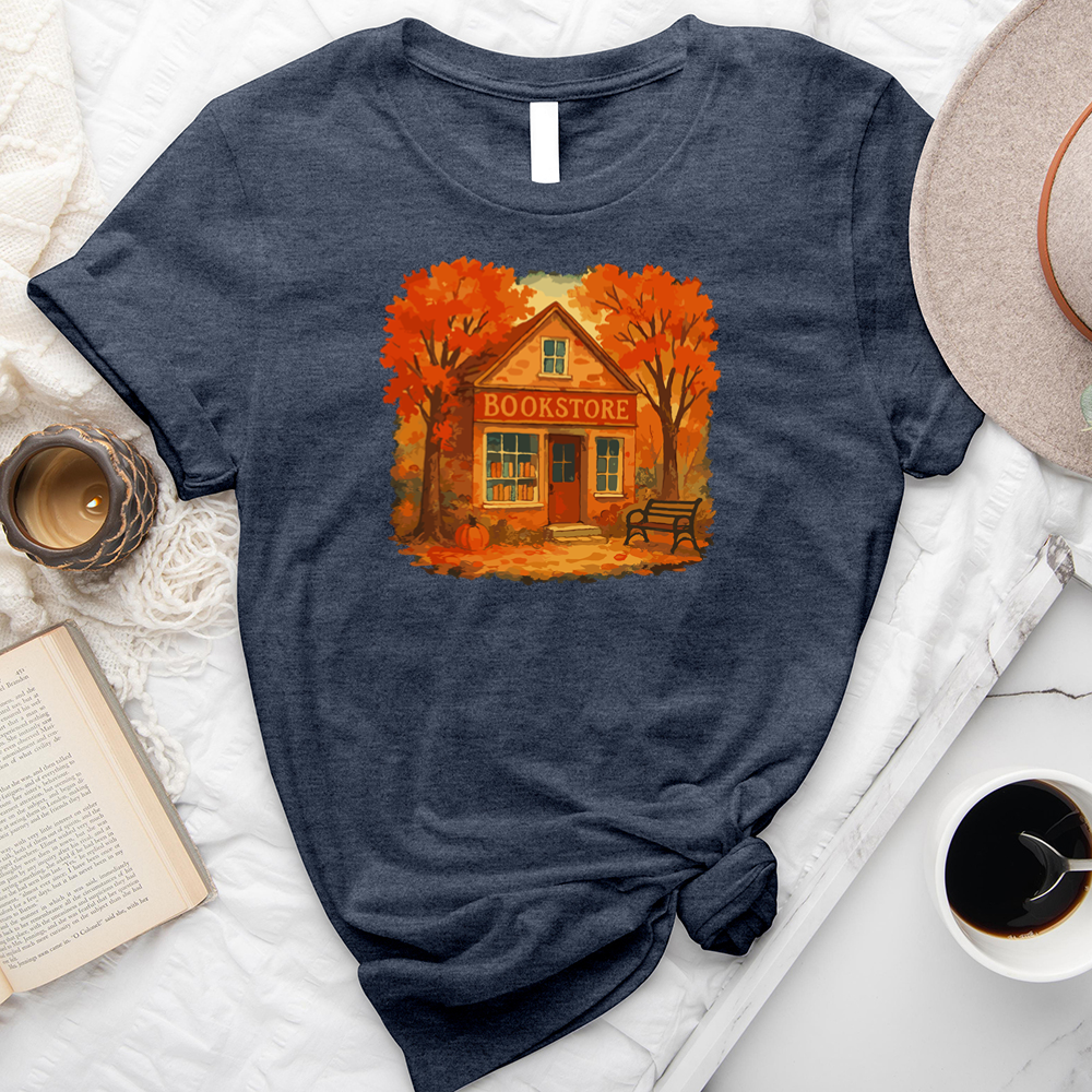 autumn bookstore unisex tee