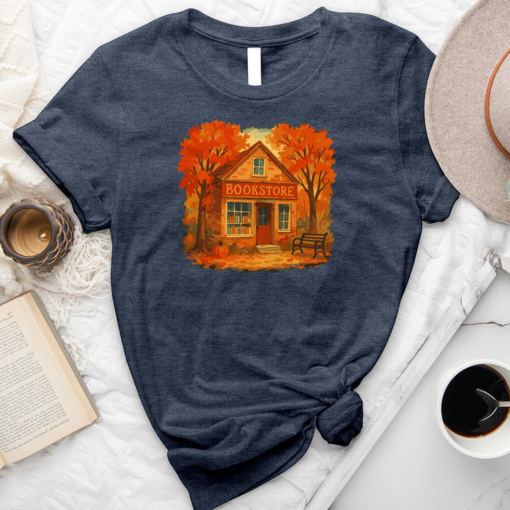 autumn bookstore unisex tee