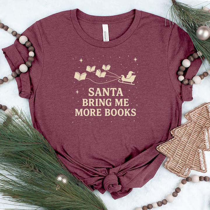 santa bring me more books unisex tee