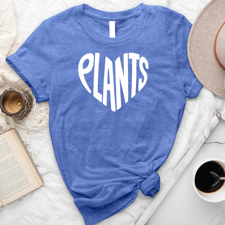 plants heart text unisex tee