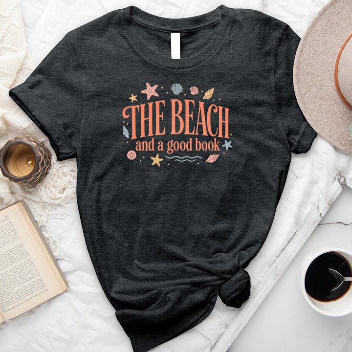 the beach and a good book unisex tee