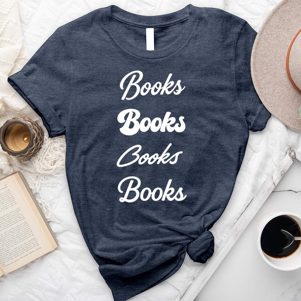 books books books fonts unisex tee