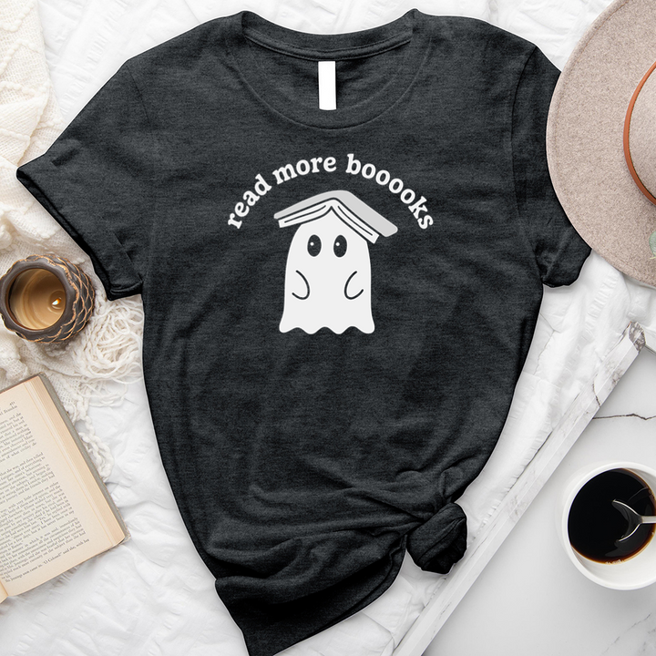 read more booooks ghost book hat unisex tee