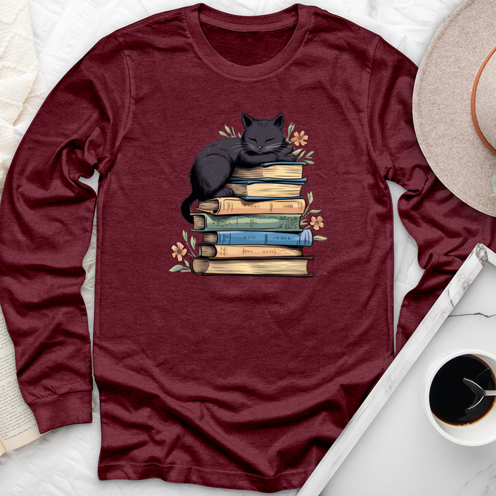 curl up and read unisex long sleeve tee