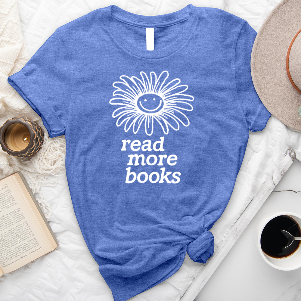 read more books flower unisex tee
