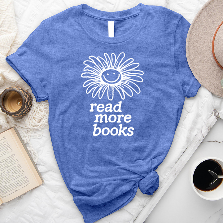 read more books flower unisex tee
