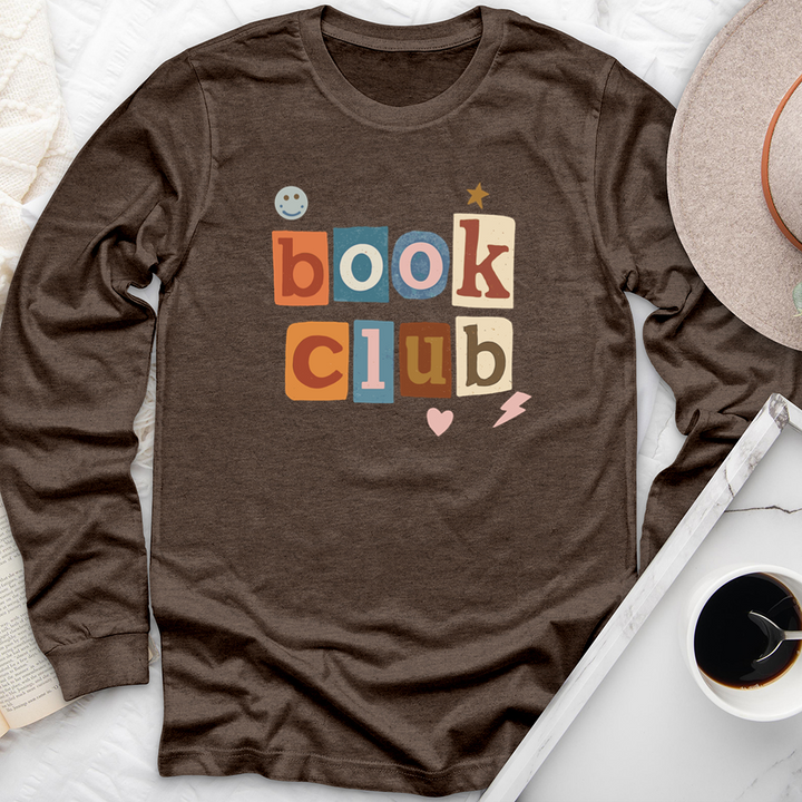 book club collage long sleeve unisex tee