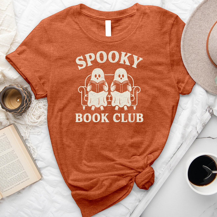 spooky book club light unisex tee