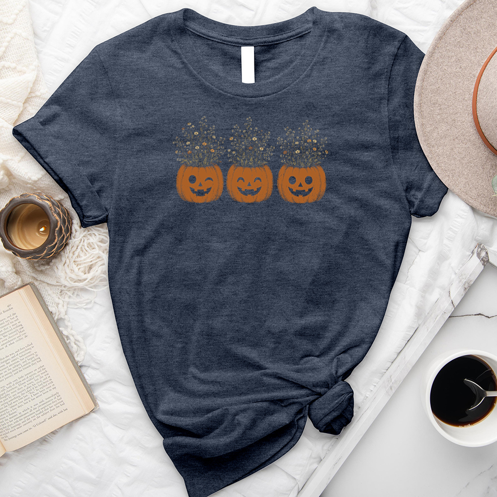 pumpkin flower pots unisex tee