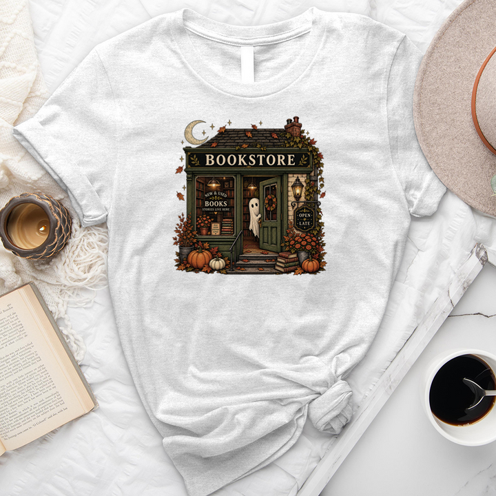 ghost bookstore unisex tee