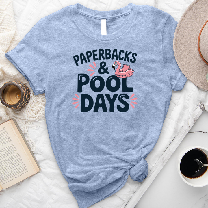 paperbacks and pool days unisex tee