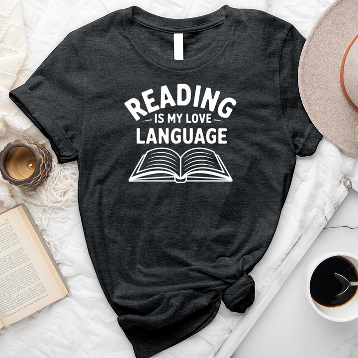 reading is my love language unisex tee