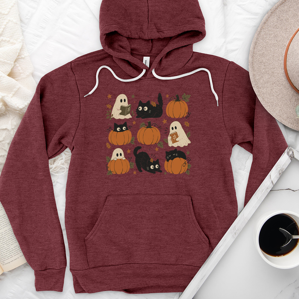 pumpkin cat ghost premium hoodie sweatshirt