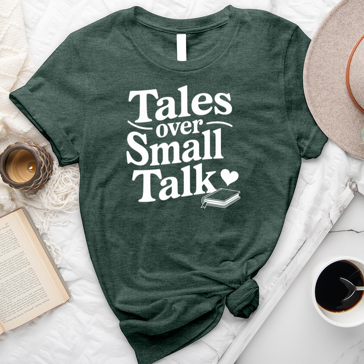 tales over small talk unisex tee